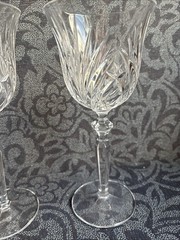 (2) Gorham Crystal Rosewood Water Wine Goblet Glass 8-1/4″ Tall