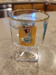 (5) Vintage 22K Gold Limited Commemorative Southern Comfort Glasses Mid Century