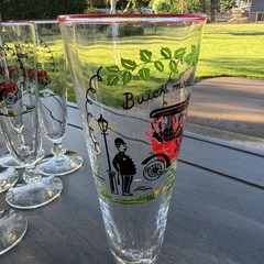 Horseless Carriage ‘Buick Model C’ Pilsner Glass by Libbey Glass (8pcs)