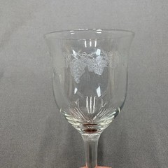 Vintage Etched Grapevine Cordial Wine Glasses 4 7/8″ Set of 3 Stemmed 4 Ounces