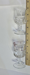 Vintage Wine Glass Cordials Kings Crown 3-5/8″ Lot of 2