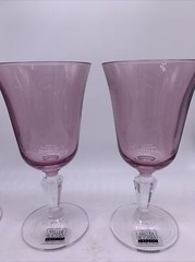 Reed And Barton miller rogaska crystal glasses four with lavendar