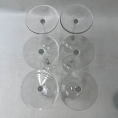 Toscany Clear Crystal Blown Burton Wine Glasses Stemmed Floral Etched 7 3/4”