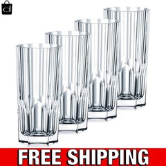 Elegant Aspen Collection Highball Glasses – 11-Ounce, Dishwasher Safe Set of 4