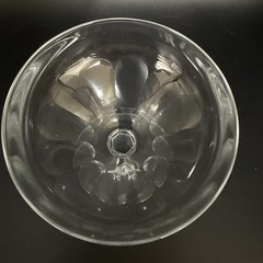Champagne Coupe Cocktail Glasses 4.25” T Thumbprint Optic Panels Set 4 Hex Stem