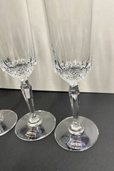 Set Of 4 Toscany Elite Fluted Champagne 8.25” Cocktail 24% Lead Crystal Glasses
