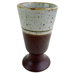 Vintage Otagiri Stoneware Goblet Cups Set 4 Japan Mariner Sierra Brown Speckled
