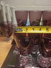 Fostoria Glass Amethyst AMERICAN LADY 5 1/2 Inch 12 Oz ICE TEA TUMBLER Set Of 5