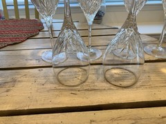 Mikasa Crystal ORION- Gold 8 5/8 Water Wine Goblet Germany Set Of 6
