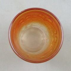 FENTON STRAWBERRY SCROLL MARIGOLD CARNIVAL GLASS TUMBLER B