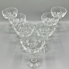 Set Of 7 Vintage Tiffin Franciscan Mirage Liquor/Cocktail Glasses Thumbprint /cb