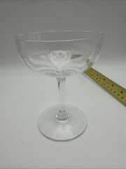 Baccarat Montaigne Optic Crystal Champagne Coupe Glass France Signed