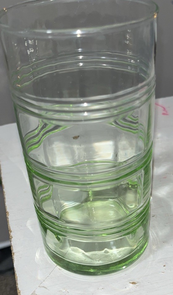 Banded Lt. Green Tumblers. Blinkmax. 7”NIB