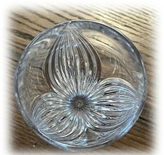 8″ GORHAM CRYSTAL Primrose Cut Water Goblet Wine Iced Tea Glass Retired 1998