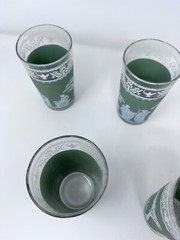 Jeannette Hellenic Wedgwood Green Roman/ Grecian 8 Oz Tumbler 5” High