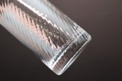 Set 3 Nason Moretti Murano Tumblers TWIST Highball Clear Glass Borealis Crystal