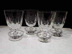 SET OF 4- Tiffin-Franciscan MT VERNON Crystal 6″ ICE TEA GOBLETS GLASSES