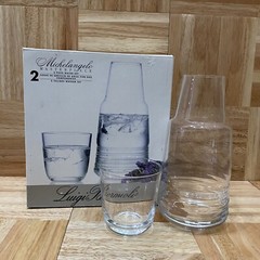 Luigi Bormioli Michelangelo Masterpiece 2-pc Water Set Bedside Crystal Tumble Up