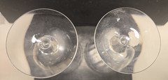 2 Vintage Corsage by Fostoria Iced Tea Glass Goblet Clear Optic Panel 6.25″ tall
