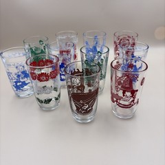 11 Vintage Kraft Hazel Atlas SWANKY SWIGS Juice Glasses 3.5” 8 Different Themes