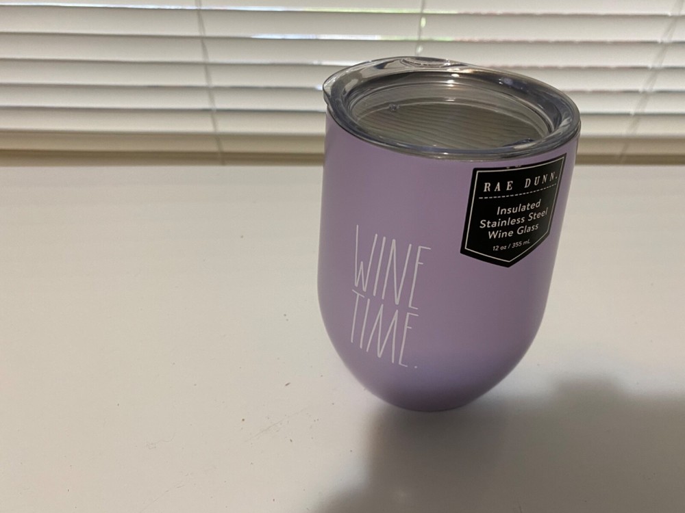 Rae Dunn Insulated Wine Tumbler «Wine Time» Lavender