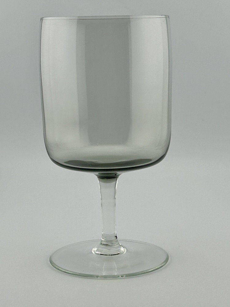 Holmegaard Smoke Gray Water Wine Glasses 5¾” by Per Lütken 1960’s VTG Mint
