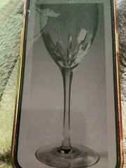 lenox Starfire crystal wine glasses (7) never used 7 5/8” high Mint condition