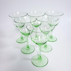 Sghr Seine Yellow Green Wine Glass S Size 170ml 6 Set Sugahara