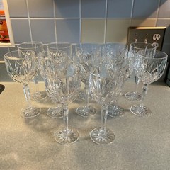 Waterford Marquis, Brookside Crystal Goblets, 8.5″ Tall, 12 oz, Service For 12