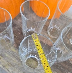 (6) St. George AMERICAN HERITAGE OPTIC Crystal Highball Glasses 12oz WEIGHTED