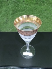 Moser Gold Splendid 7.75″ White Wine Goblet – 6.75 oz – never used