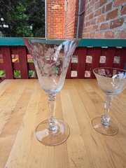 SET OF 20~ Cambridge «Diane» Stem #3500 ~ 8 1/4″ ~ 5 1/4~ Water/Wine Goblets