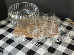 Duncan Miller Radiance Punch Bowl Clear 10 3/4″ x 6 1/4″ 12 Cups