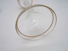 19TH CENTURY MOSER INTAGLIO CUT GOBLET GOLD GILT TWISTED STEM