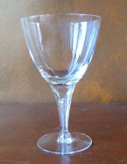 Tiffin Franciscan Delta #17596 Air Bubble Stem 6 3/8” Water Goblet(s)