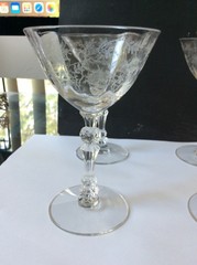 (4) Fostoria CHINTZ Cocktail Goblets – 5” Tall