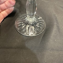 Libbey Hobstar glass water goblets set of 5 Stemware barware wine glasses