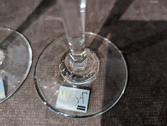 (2) Mikasa Champagne Cut Vertical Lines On Bowl Flutes Glasses