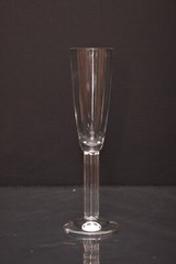 Baccarat Lyra Crystal Clear Column Stem Champagne Flute Glass Toasting 9″ (Chip)