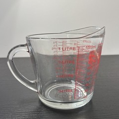Vintage 4 Cup 1 Qt Anchor Hocking Glass Red Measuring Cup Oven Basics No. 499