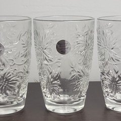Princess House Fantasia 4 Crystal Tumblers #545 New In Original Box Made In USA