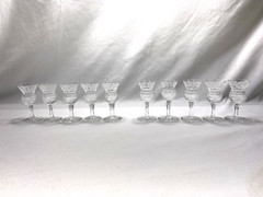EDINBURGH CRYSTAL THISTLE CORDIAL GLASSES SET 5 w 2 SET AVAIL VTG ACID ETCH MARK