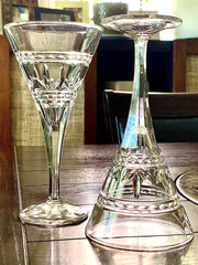Vtg Set of 2 Royal Limited RLZ7 Crystal Water Goblets 8″ Bohemia Czech Republic