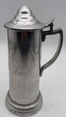 Vintage Apex Quality Aliminum Lidded tankard 8″ Tall Barware, British Drinkware