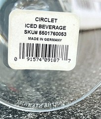 Wedgwood Circlet Crystal Iced Beverage Glasses SET/4 Martha Stewart Germany New