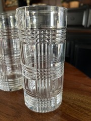 2 Ralph Lauren Glen Plaid Highball 12oz Glasses