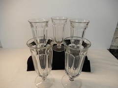 Imperial Glass Old Williamsburg Clear Iced Tea Goblet Glasses 7 1/4″ Set of 5