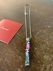Baccarat Tentation Necklace 2 Crystals Silver