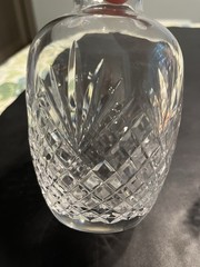 Waterford Style Crystal Vintage Tumble Up Bedside Carafe And Tumbler Glass