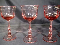 Mikasa Terrace Coral Optic Wine Glasses Set of 4